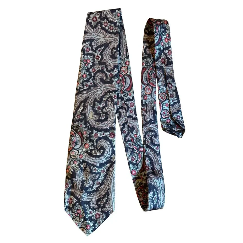 Vintage Robert Talbott Necktie Italian Heavy Madder Silk Hand Sewn 57